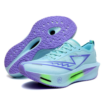 Chaussures de course Marathon pour hommes, semelle carbone, sport spécialisé, respirantes, légères, confortables pour femmes, baskets athlétiques Chunta