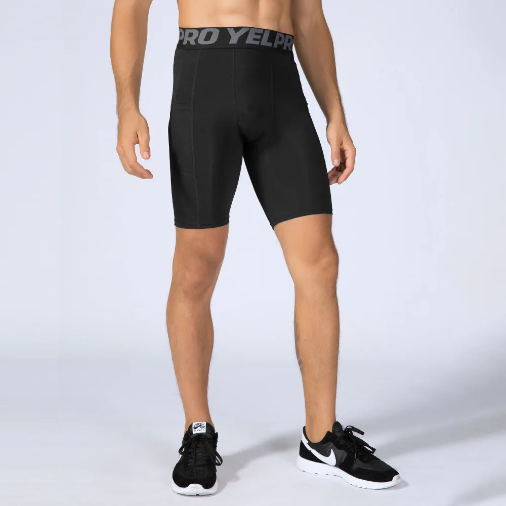 Short de Sport hommes Compression short de course avec poche séchage rapide entraînement short de Sport Fitness Sport Leggings pour hommes