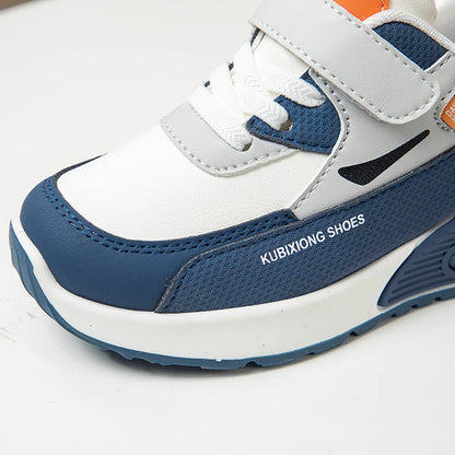 Chaussures de Sport en cuir PU pour enfants, baskets tendance à la mode pour enfants, chaussures de course d'extérieur à semelles souples pour garçons et filles, 2025