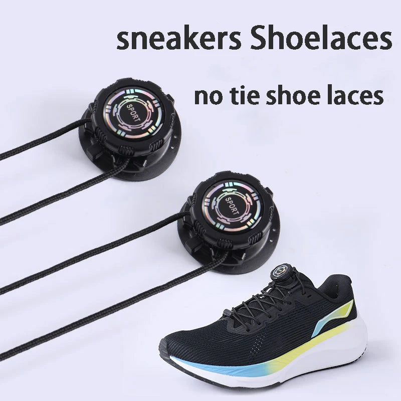 1 paire de lacets de chaussures de sport, boucle pivotante sans lacets pour hommes et femmes, chaussures décontractées, accessoires de lacets, lacets de chaussures de sport
