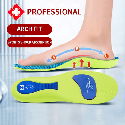 Semelles orthopédiques pour pieds, semelle intérieure de Sport absorbant les chocs pour chaussures, Support de voûte plantaire, modèles de fasciite plantaire, coussinets pour hommes et femmes