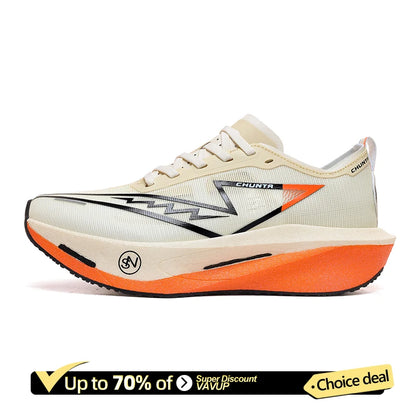 Chaussures de course Marathon pour hommes, semelle carbone, sport spécialisé, respirantes, légères, confortables pour femmes, baskets athlétiques Chunta