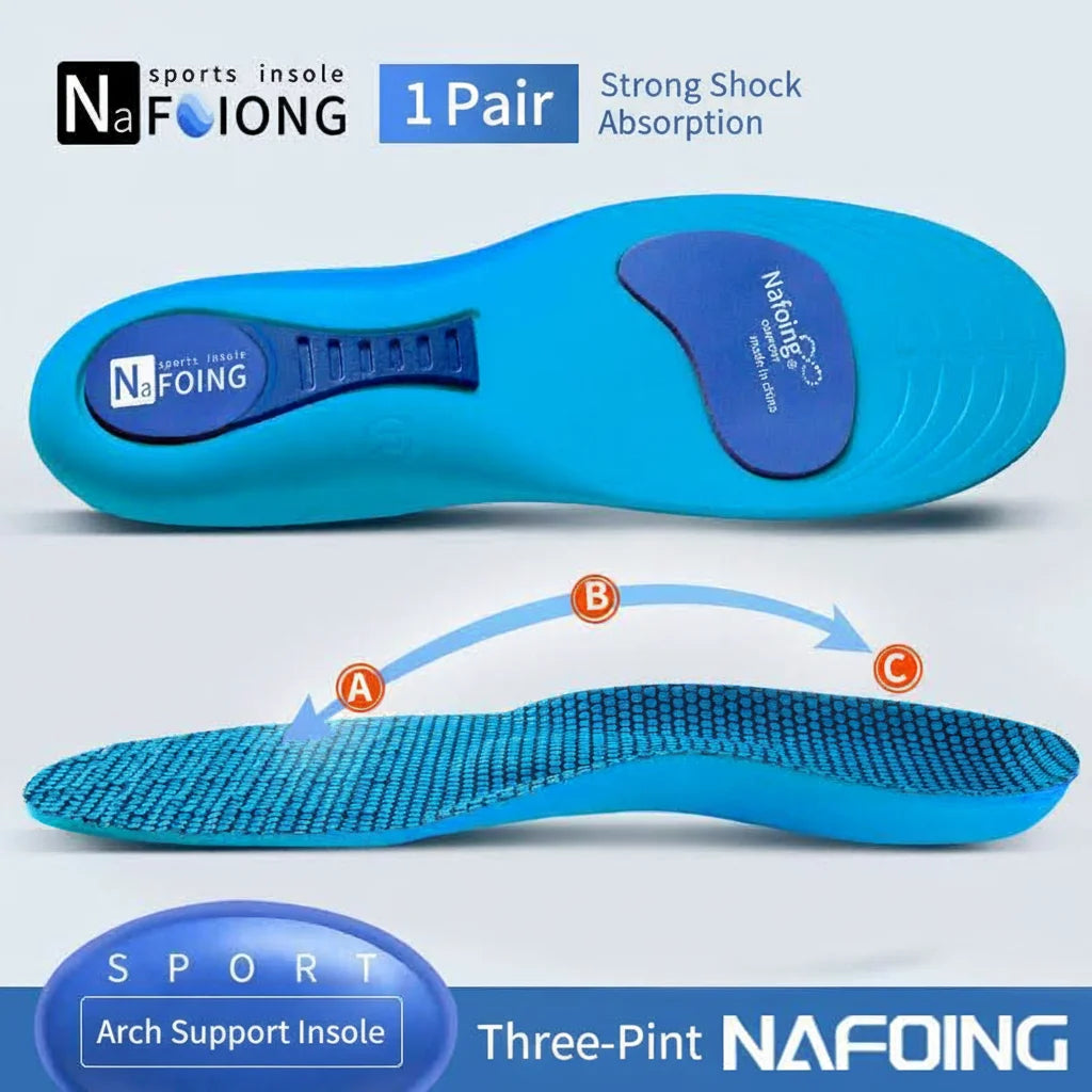 Semelles orthopédiques pour pieds, semelle intérieure de Sport absorbant les chocs pour chaussures, Support de voûte plantaire, modèles de fasciite plantaire, coussinets pour hommes et femmes