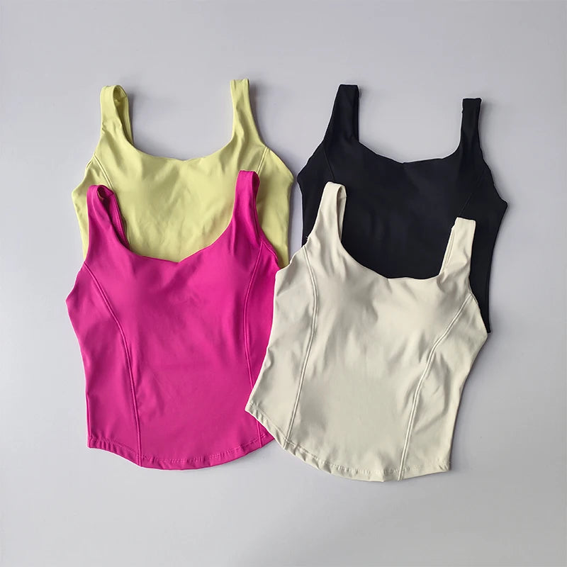 Femmes Sexy Sport soutien-gorge culture hauts bustier tubulaire soutien-gorge femme Streetwear sans manches Camis sans couture Sport Lingerie t-shirt haut court gilet de Sport