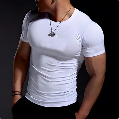 T-shirt de compression pour hommes, manches courtes, pour la course à pied, le sport, la salle de sport, le fitness, le jogging, le survêtement, haut athlétique pour homme.