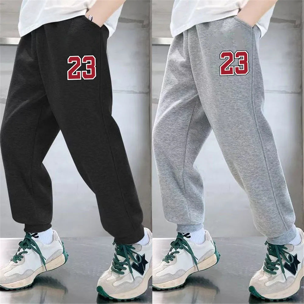 Sport lettre imprimé pantalons de survêtement pour enfants mode pantalons longs amples pantalons de survêtement 2025 garçons décontracté mince pantalons de Sport SPT01