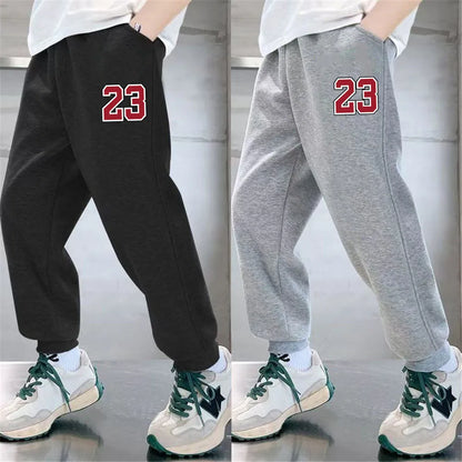 Sport lettre imprimé pantalons de survêtement pour enfants mode pantalons longs amples pantalons de survêtement 2025 garçons décontracté mince pantalons de Sport SPT01