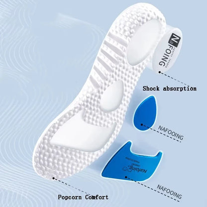 Semelles de sport pour chaussures, absorption des chocs, déodorantes, respirantes, coussinets de course pour hommes et femmes, coussinets de massage pour les pieds