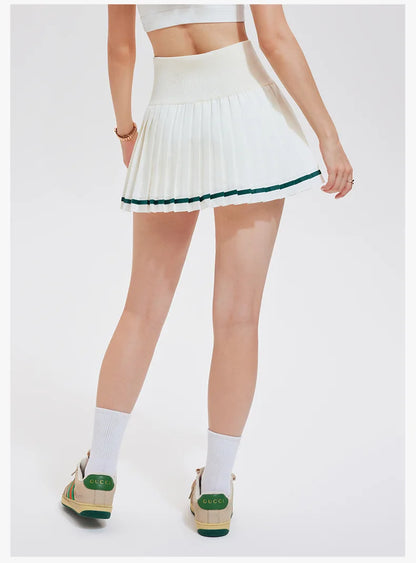 Jupe de sport pour femme, plissée, mi-longue, séchage rapide, avec doublure, idéale pour le tennis, le fitness, le yoga et le badminton
