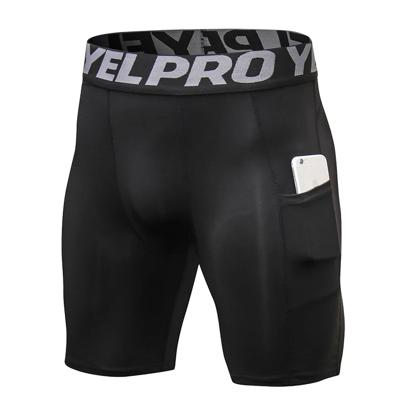 Short de Sport hommes Compression short de course avec poche séchage rapide entraînement short de Sport Fitness Sport Leggings pour hommes