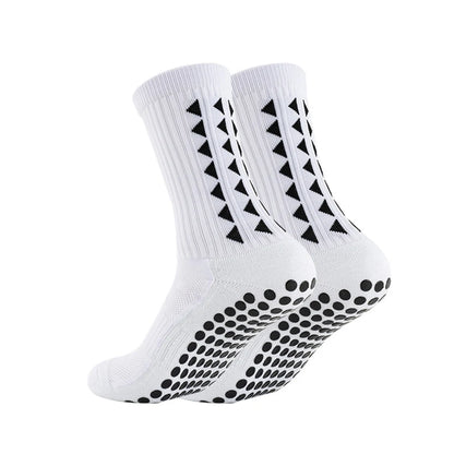 6 paires de chaussettes de sport antidérapantes pour hommes et femmes, chaussettes de football, chaussettes de rugby, chaussettes de cyclisme, chaussettes de course à pied, chaussettes d'exercice, chaussettes athlétiques