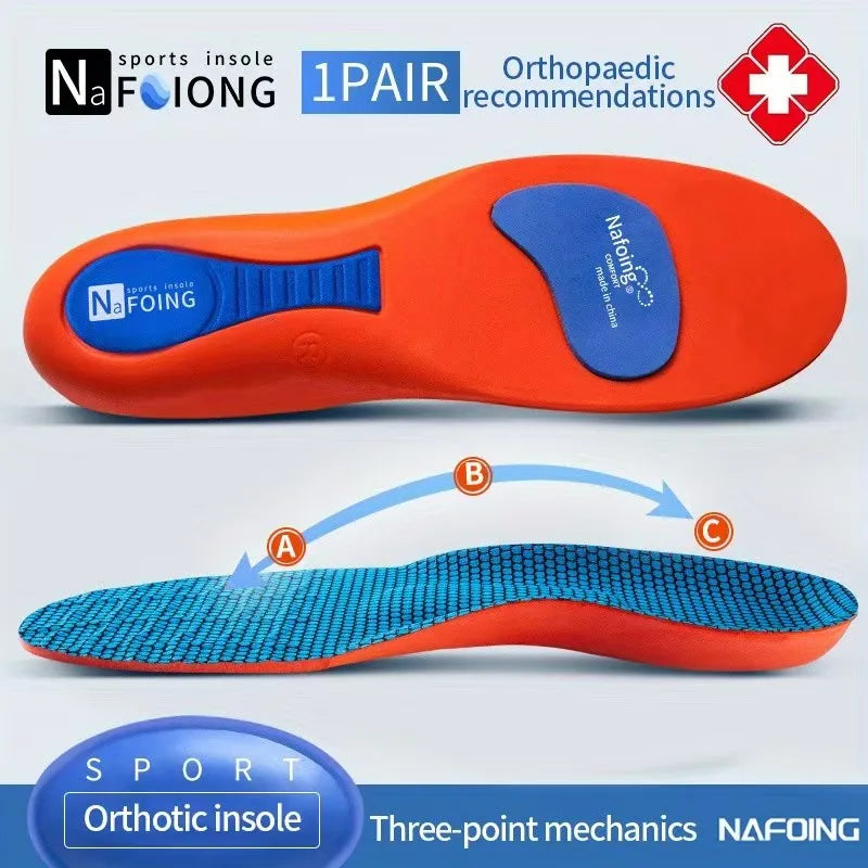 Semelles orthopédiques pour pieds, semelle intérieure de Sport absorbant les chocs pour chaussures, Support de voûte plantaire, modèles de fasciite plantaire, coussinets pour hommes et femmes