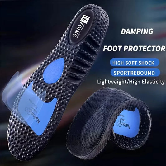 Semelles de sport pour chaussures, absorption des chocs, déodorantes, respirantes, coussinets de course pour hommes et femmes, coussinets de massage pour les pieds