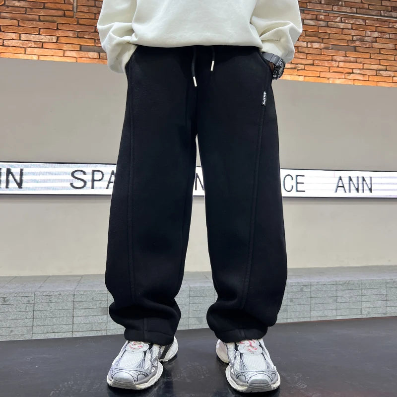 Printemps automne enfants couleur unie bref Style pantalons de sport pour Tween garçon pantalon sportif décontracté enfants coton pantalons de survêtement âge 5-14