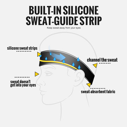 WRELS Sport bandeau en plein air Tennis course cyclisme sueur absorbant bandeau respirant Fitness bandeau hommes femme bandeau