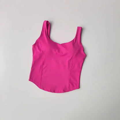 Femmes Sexy Sport soutien-gorge culture hauts bustier tubulaire soutien-gorge femme Streetwear sans manches Camis sans couture Sport Lingerie t-shirt haut court gilet de Sport