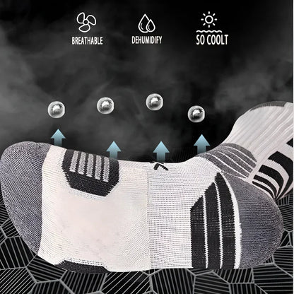 3 paires de chaussettes de Sport, de course, d'athlétisme, en maille respirante, à Compression épaisse, pour basket-ball, absorbe la sueur, pour cyclisme professionnel