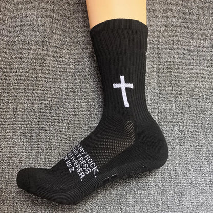 Chaussettes de sport décontractées, imprimées, antidérapantes, pour le football, chaussettes professionnelles pour l'entraînement en plein air, respirantes et confortables