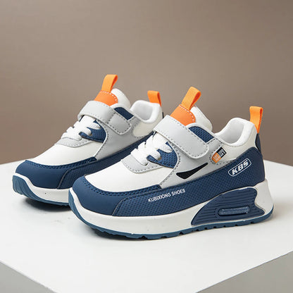 Chaussures de Sport en cuir PU pour enfants, baskets tendance à la mode pour enfants, chaussures de course d'extérieur à semelles souples pour garçons et filles, 2025