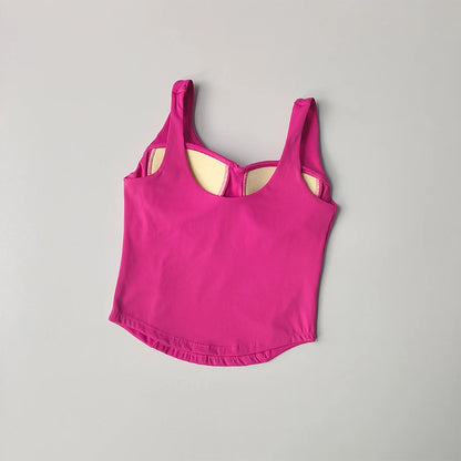 Femmes Sexy Sport soutien-gorge culture hauts bustier tubulaire soutien-gorge femme Streetwear sans manches Camis sans couture Sport Lingerie t-shirt haut court gilet de Sport