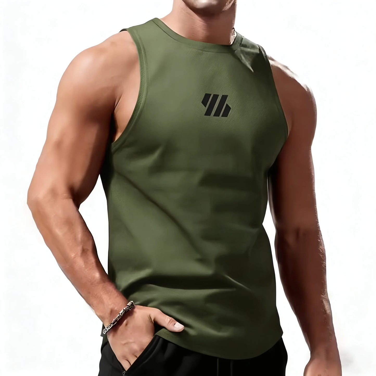 Débardeur de sport pour homme, été, séchage rapide, entraînement, débardeur de sport, débardeur de fitness, haut sans manches, t-shirt, débardeur de course à pied pour homme